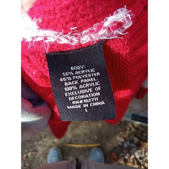 Ugly Christmas Sweater Gingerbread Man by 33 degrees Size Large Sequins Gems - Picture 4 of 9